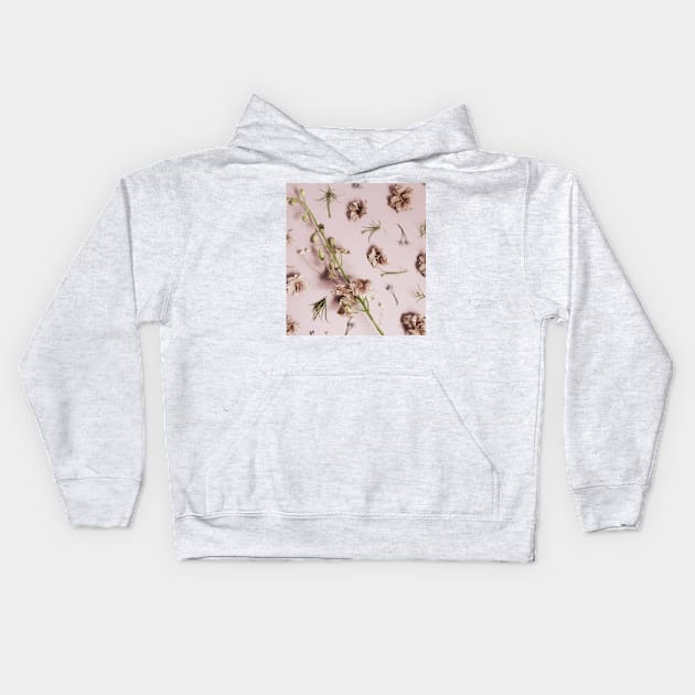 Blush Pink Flowers Kids Hoodie by NewburyBoutique